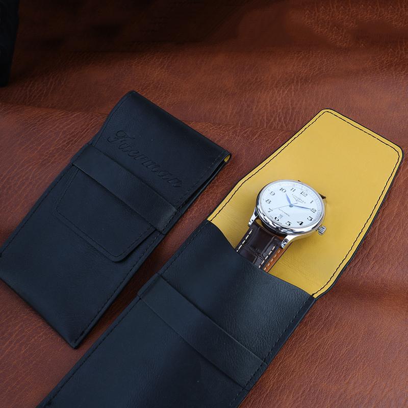 Watch Bag Convenient Flip Cover Simple Watch Travel Storage Single Piece Creative Anti-fall Watch Leather Case Organizer Pouch