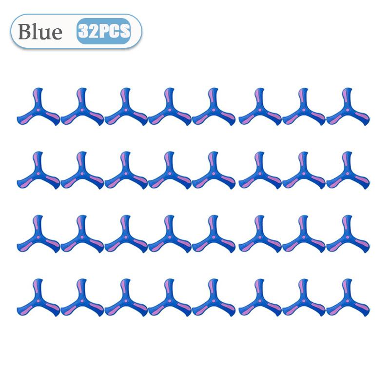 1-32PCS LInteractive Flying Disc Toy for Adults Kids Soft Boomerang Three-Leaf Cross Decompression Puzzle Gift Made Plastic Foam