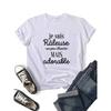 Harajuku Black Pink Red Tops Female Clothes France Funny Letter Graphic Women T-shirt Clothes