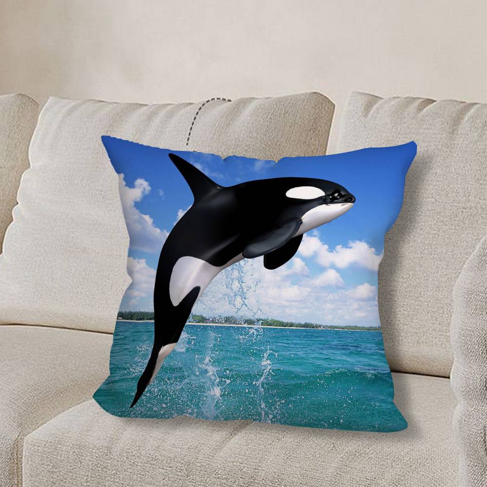 O-Orca Velryba W-Velryby Povlak na polštář Pohovka Obývací pokoj Ložnice Čelo postele Opěrka Polštář Čtvercový polštář Čas na zdřímnutí