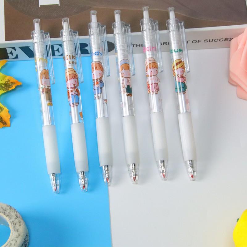 Set di Penne Click Neutre: Molteplici Opzioni, Inchiostro Nero a Base d'Acqua per Studenti e Uso Ufficio