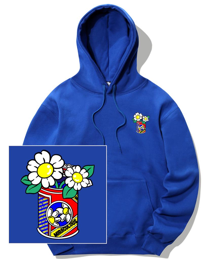 Daisy Can Vase Logo Hoodie - Blue