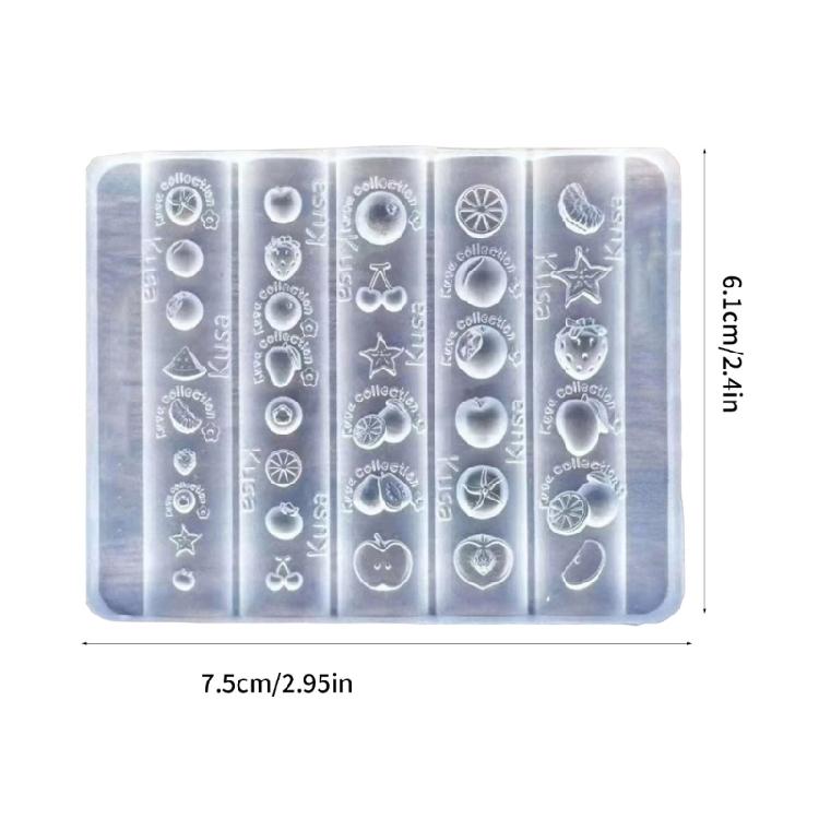 Handmade Fruit Nails Art Silicone Mold Kit For Unique Nails Decoration Crafting Projects Nail Art Template