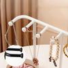 Fashion Portable Jewelry Display Rack Earrings Necklaces Storage Rack Key Organizer With Wooden Base Hanging Holder Girl Gift
