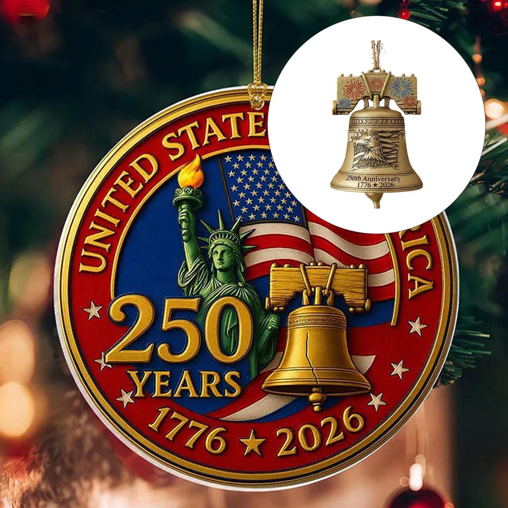 Ornamenti Campanella Commemorativa 250° Anniversario Americano Decorazioni per Feste per Commemorare la Storia