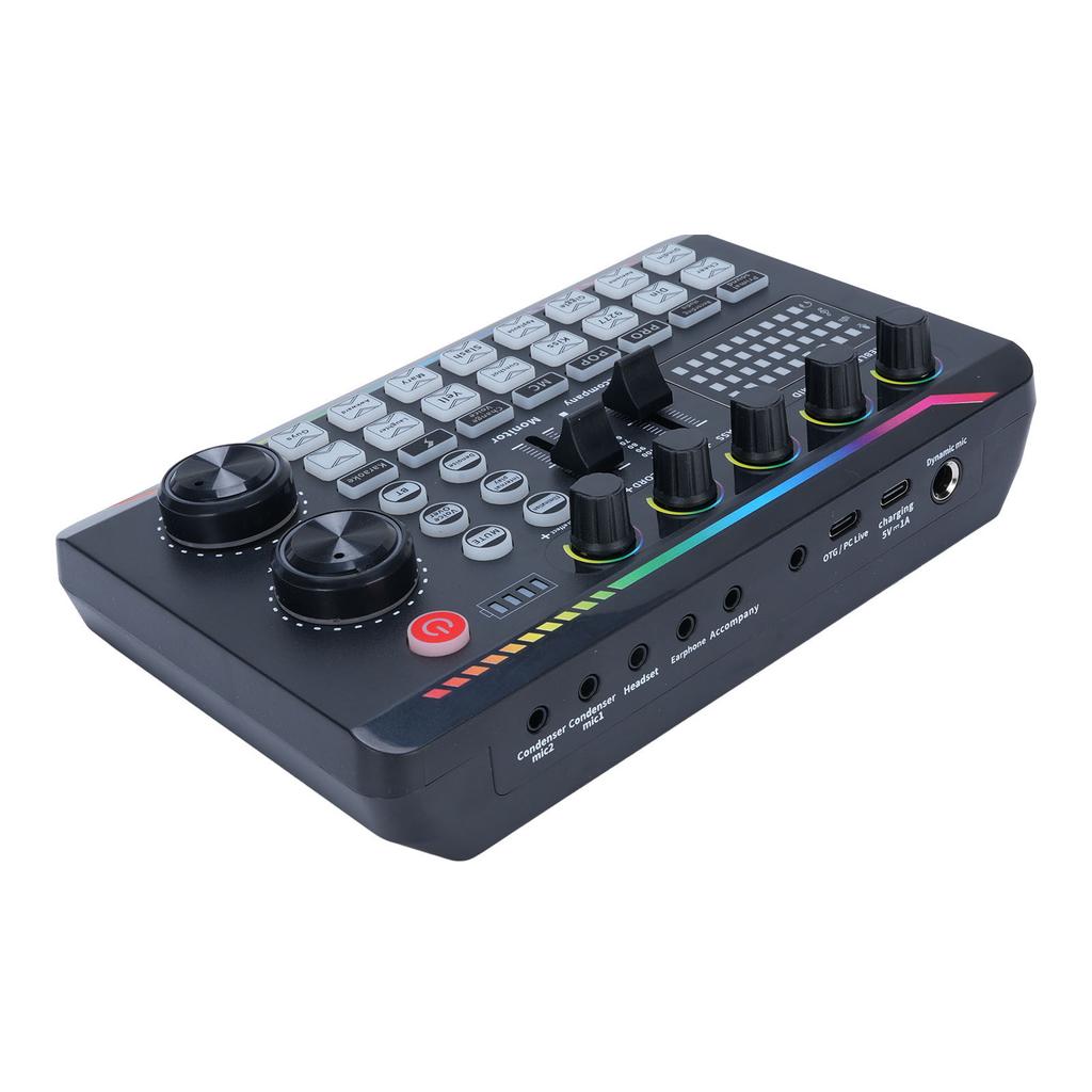 Live Soundkarte Soundmischpult mit DJ-Mixer-Effekten Stimmverzerrer mit Soundeffekten für