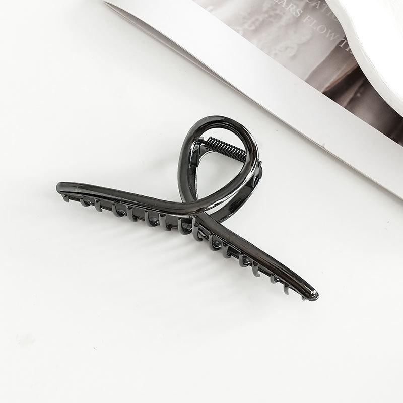 European & American Metal Fishbone Hair Bun Maker - Large Claw Clip for Women Color Retention