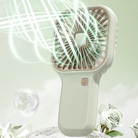 Portable Handheld Fan with Ice Cooling 6 Gear Wind Mini Personal Fans with Detachable Base Lightweight Rechargeable Fan for Office Travel Camping
