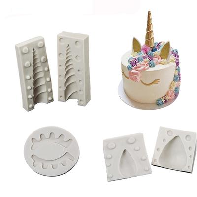 Silicone Mold 1PC/ 2PCS Unicorn/Ear/Eye Fondant Mold Cake Decorating Tools Chocolate Gumpaste Mould
