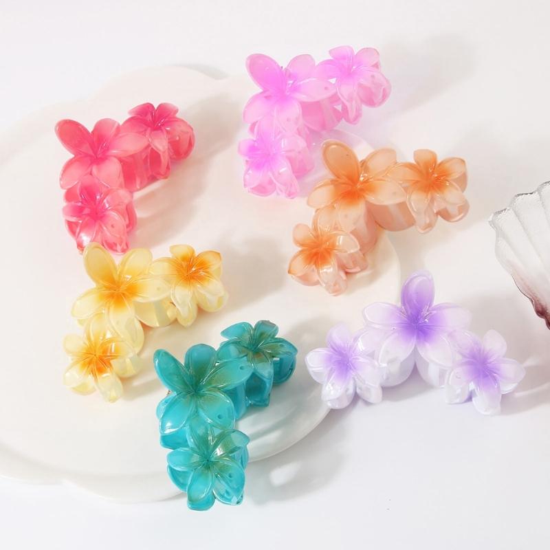 Pince à cheveux délicate et colorée à fleurs pour femme fille Soin de la peau Maquillage Pince à cheveux pour cheveux fins Antidérapante Délicate Pince à cheveux