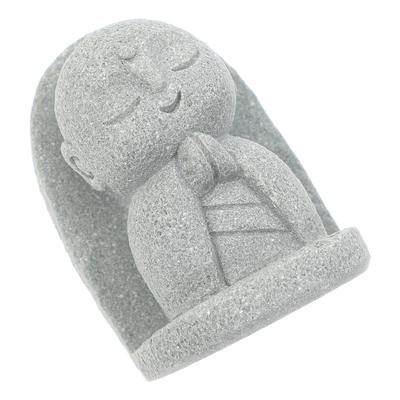 Kleine japanische Statue für inneren Frieden Meditationsdekoration Mini-Buddha für Heim-Büro Zen-Garten Aquarium-Ornament