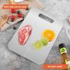 Upgrade Double Sided Stainless Steel Cutting Board for Kitchen Non Stick Meat Chopping Boards for Vegetables Fruits Cheese