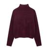Autumn Women's European & American High Neck Long Sleeve Knitwear