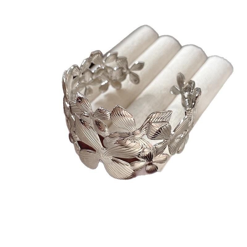 Asymmetrical Wide Face Statement Bangle: Elegant European & American Bracelet for Fashion-Forward Style