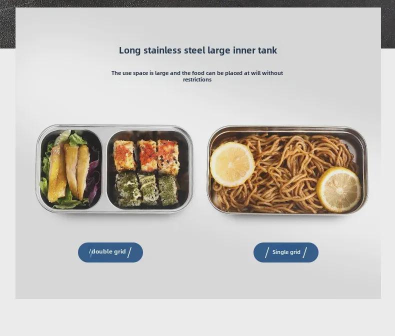 Doppelschichtige isolierte Lunchbox aus Edelstahl 304 für Büroangestellte und Studenten