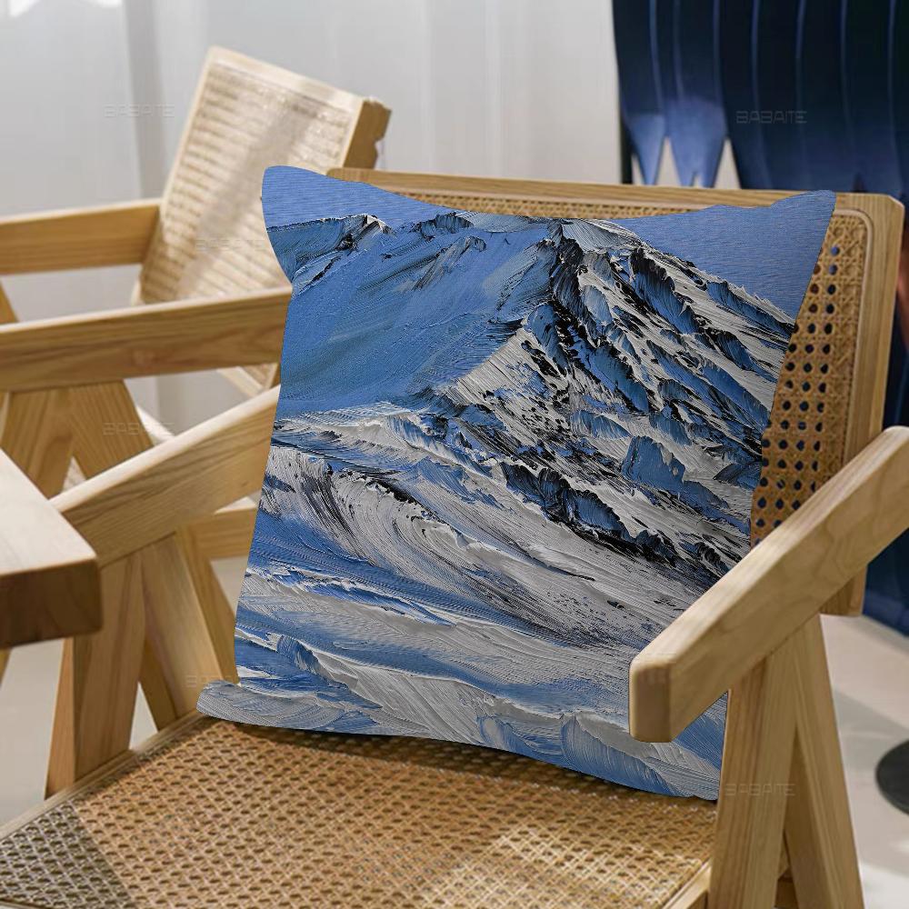 Conrad Jon Snow Mountain Artist Pillow Cover Design Cushion Cover Decor Holiday Decorati