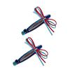 2Pcs Women Hairpins Shiny Rhinestones Patchwork Color Ribbon Bow Stable Grip Hair Clips Versatile Hair Accessories
