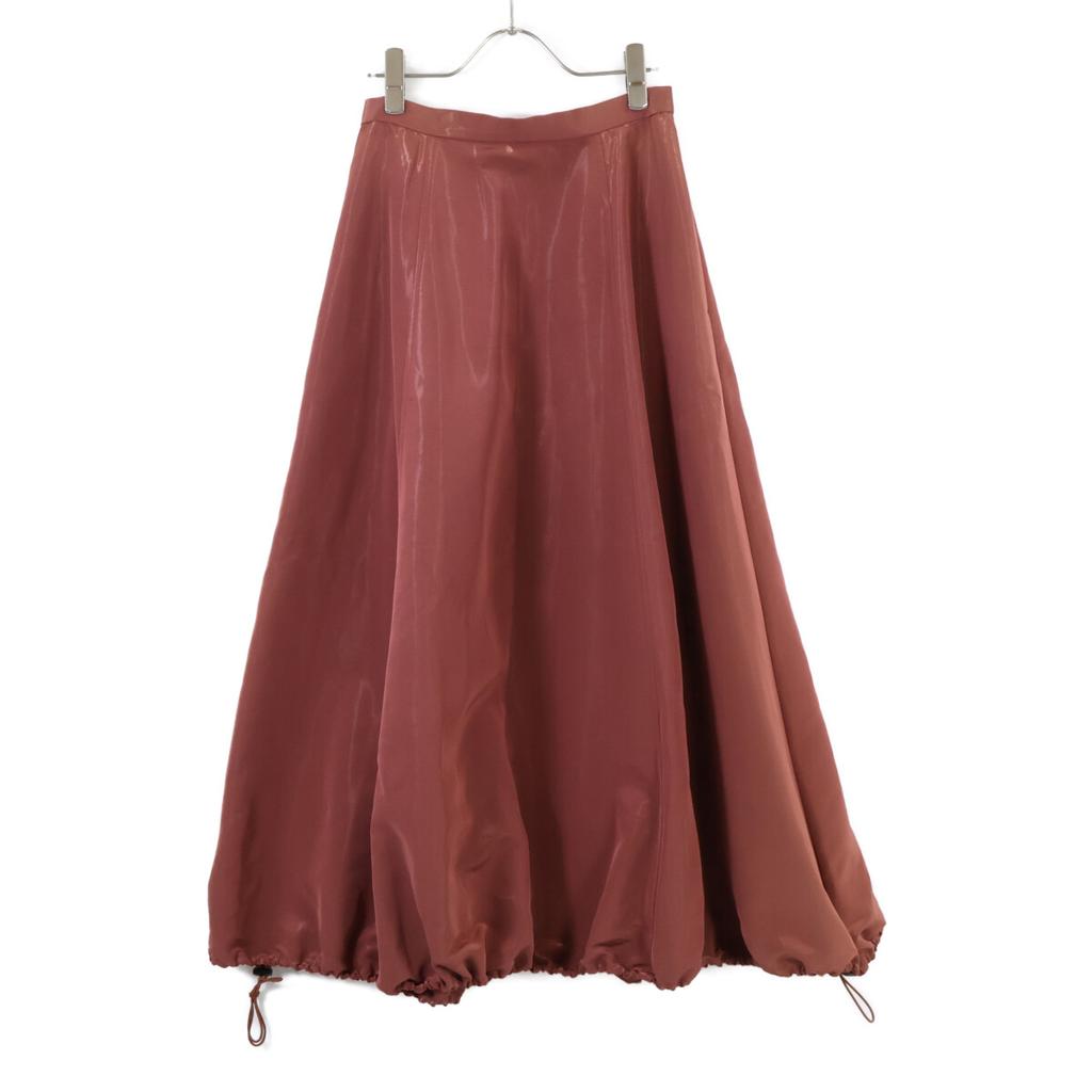 LE CIEL BLEU 23Stainless Steel Terracotta 25S67102 Glossy Drawstring Skirt Skirt 36 BordeauxUsed