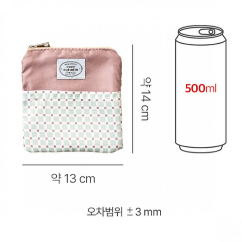 Daiso Cosy Term Front Pocket Pouch Mint