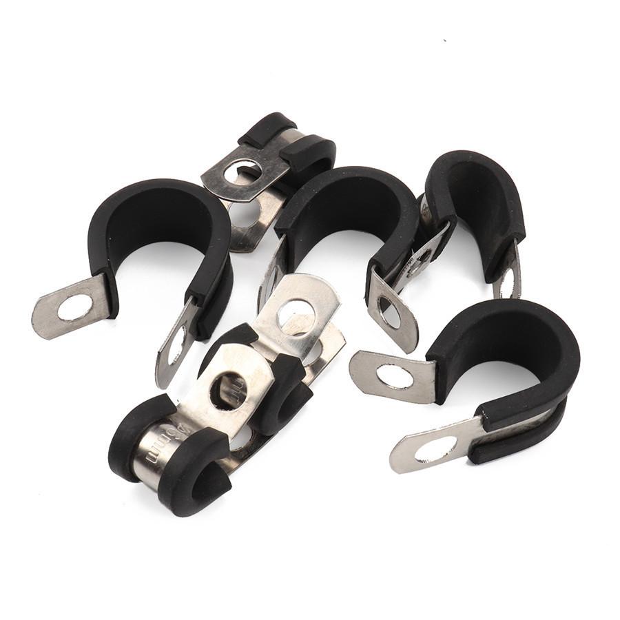 50Pcs Cable Clamps 1/4-In 1-In 3/8-In Assortment Kit Rubber Cushion Insulated Cl