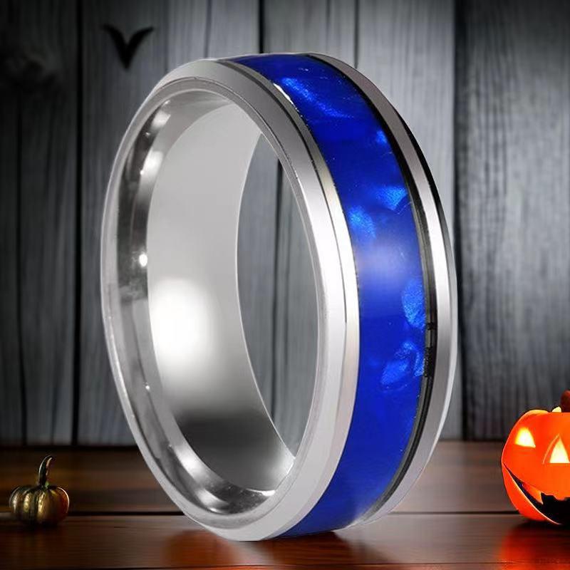 

Мужское модное кольцо из титановой стали - Не выцветающий хип-хоп стиль, Зарубежные украшения, Аксессуар для руки из нержавеющей стали Size 8