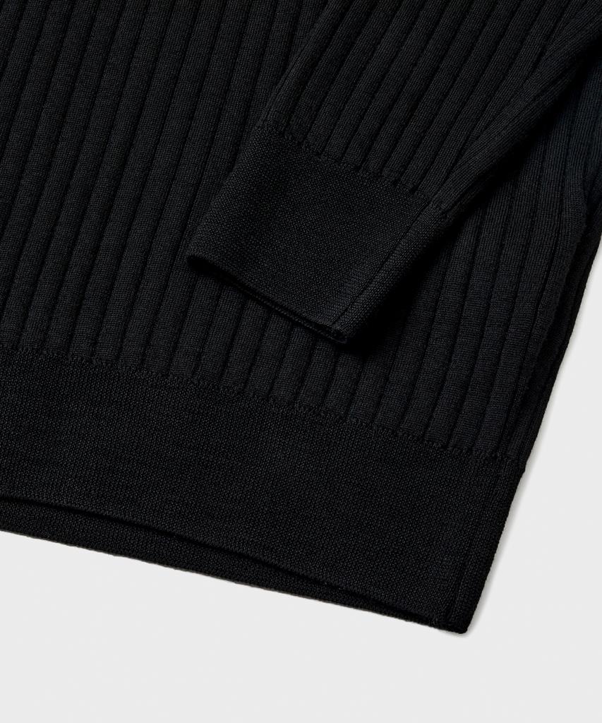 Beulaendideu Grace Merino Wool Polo Knit [Black]