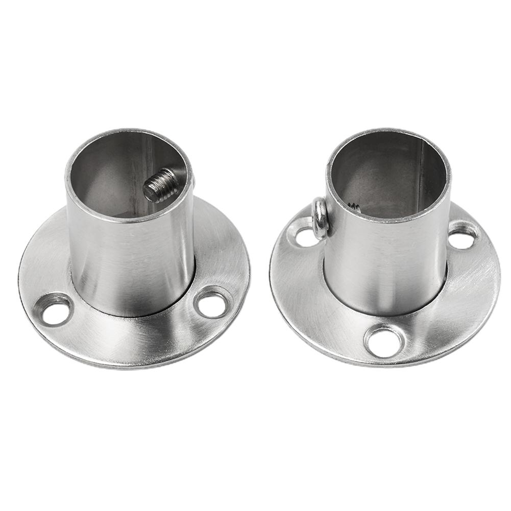 22,5 mm Uchwyty do drążka szafy 26 mm Stal nierdzewna 19,5 mm Wspornik Szafka Szafa Ubrania Kołnierz Wysokiej jakości Drążek Dom
