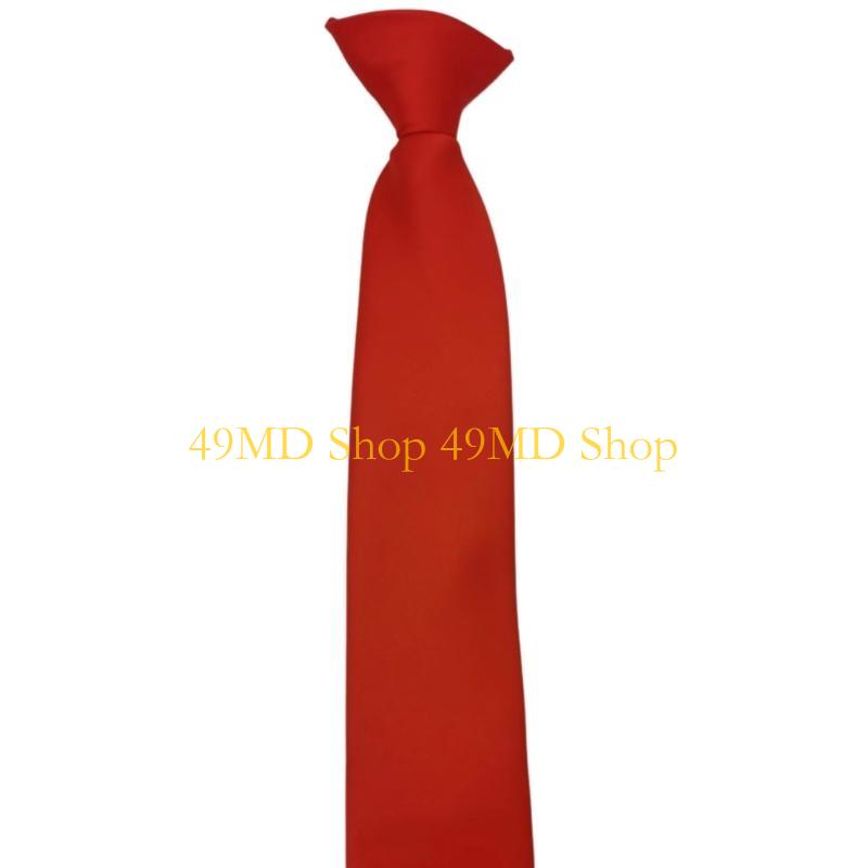 49MD Fashionable Lazy Clip On Neck Tie In Classical Color for Wedding Parties and Everyday Wear Unisex Pre Tied Necktie
