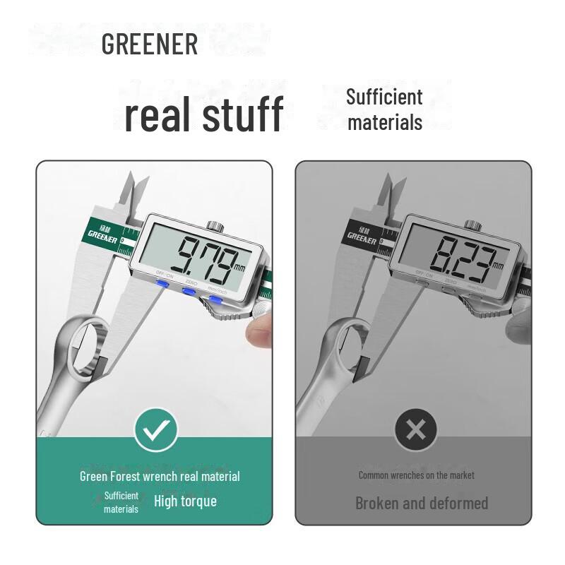 Green Forest Dual-Purpose Wrench Set: Double-Head, Open-End, 13-14mm