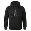 Men's Spring Autumn Black Solid Color Oversize Casual Sweatshirt Hoodie Pullover For Male And Women