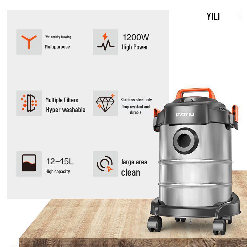 Yili High-Power 3-in-1 Wet/Dry Vacuum Cleaner for Indoor & Car Use