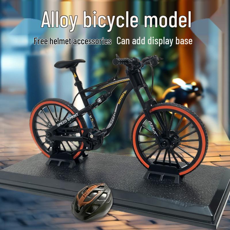 Alloy Mountain Bike Model - Downhill Simulation Metal Ornament & Children's Toy
