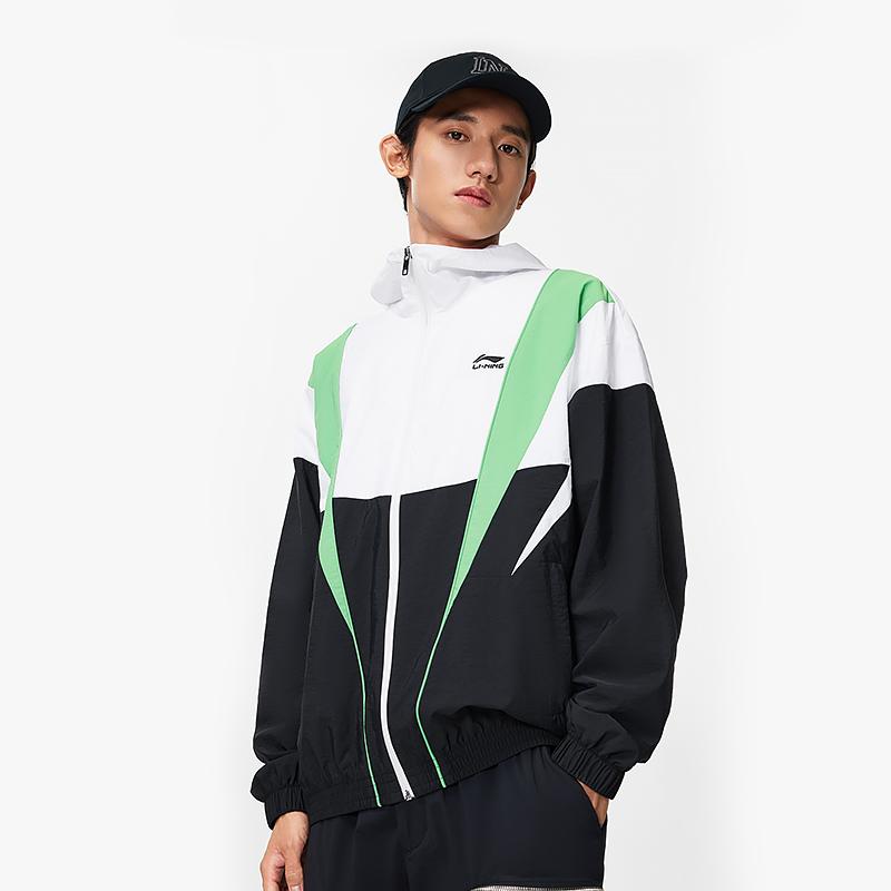 Li Ning Sports Trendy Collection Trench Coat Men's Standard White Black AFDU033-1