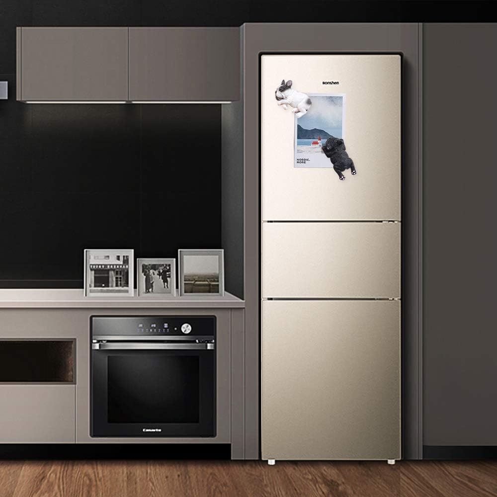 4PCS/Set 3D Refrigerator Magnetic French Sleeping Bulldog Fridge Magnets Kitchen Toy Decor Fridge Ornament