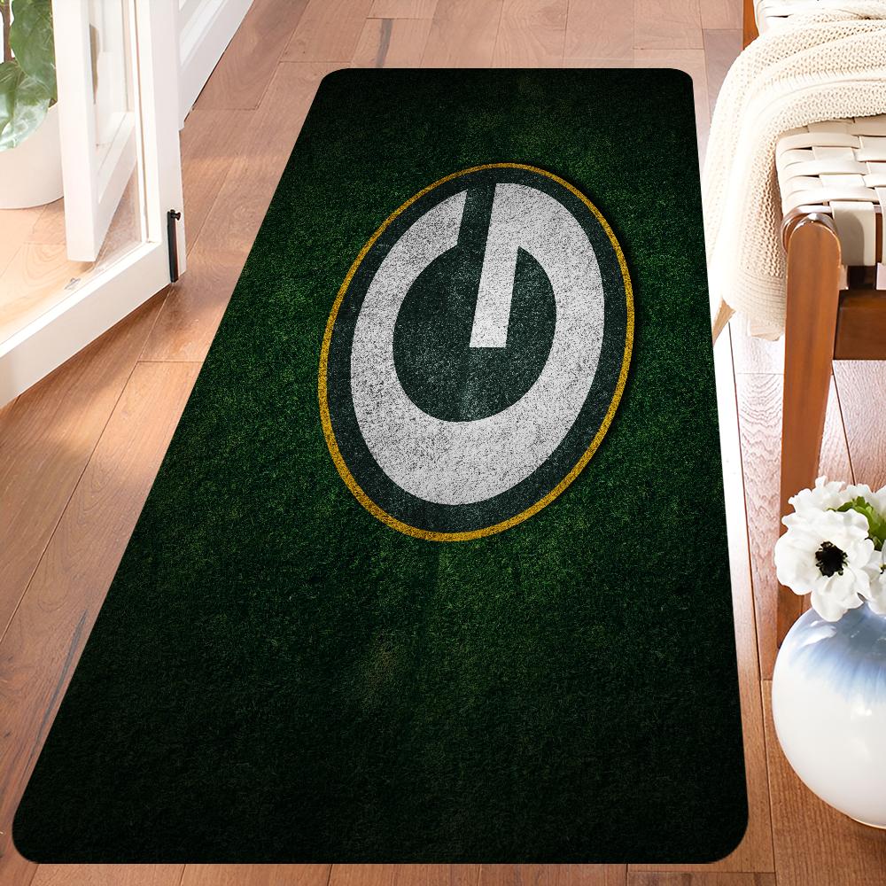 Green BayS PackerS Room Mats Anti-slip Absorb Water Long Strip Cushion Bedroon Mat Household Carpets