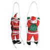 LED Santa Claus šplhající po provazovém žebříku Vánoční ozdoba na vánoční stromek, domovní dveře