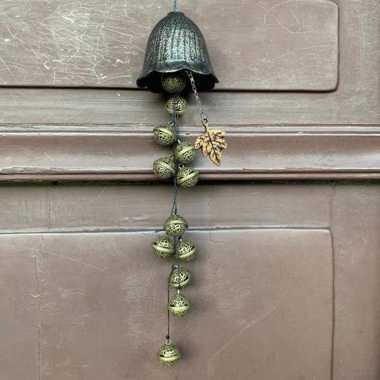 Halloween Witch Bell Wind Chime Hanging Metal Bell Farmhouse Rustic