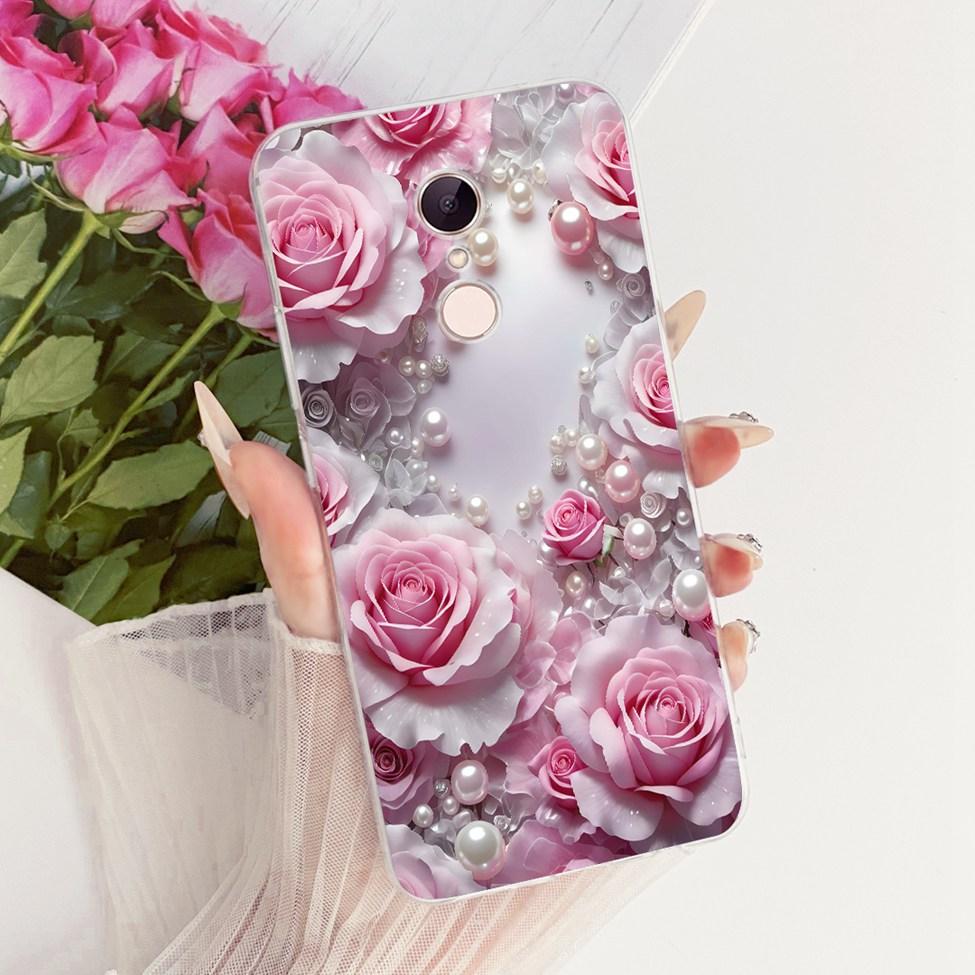 For Redmi 5 Case Cover Transparent Cute Cat Fashion Butterfly Funny Painted Casing MDG1 MDI1