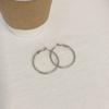 New Arrival Fancy Elegant Earrings Circle Titanium Steel Color Retention Exaggerated Fashionable Minimalist Big Circle Earrings Fashion Ring