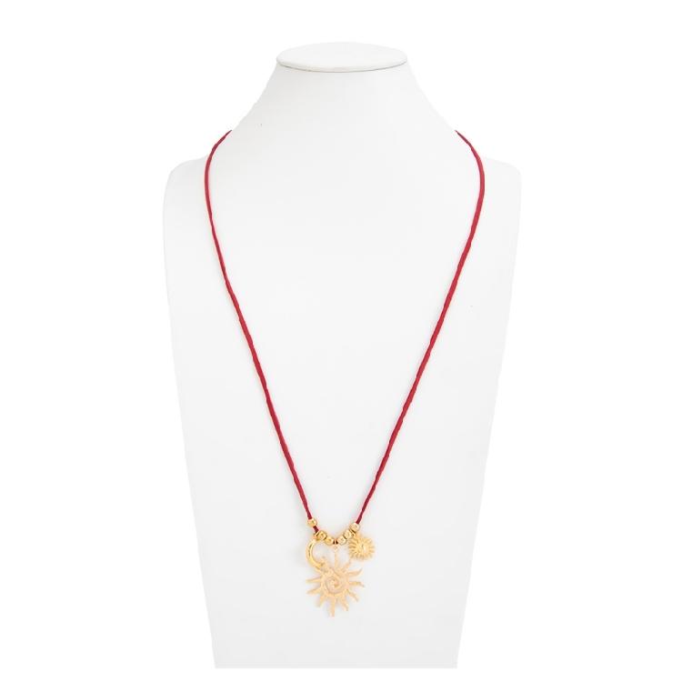 Delicate Cut Sun Charm Necklace With Metallic Finish Eye Catching Clavicle Chain Suitable For Various Occasions