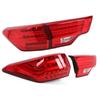 4pcs LED Taillights Integration Back Brake Reverse Lamp Red Lens Replacement for Highlander 2015‑2020