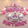 Hello Kitty Party Decoration Balloons Include Happy Birthday Banner and Balloon