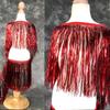 1.1 Yards Laser Shiny Tassel Fringe Trim Lace Ribbon Tassels Christmas Decor Curtains Latin Dance Dresses Skirt Fringes Sewing