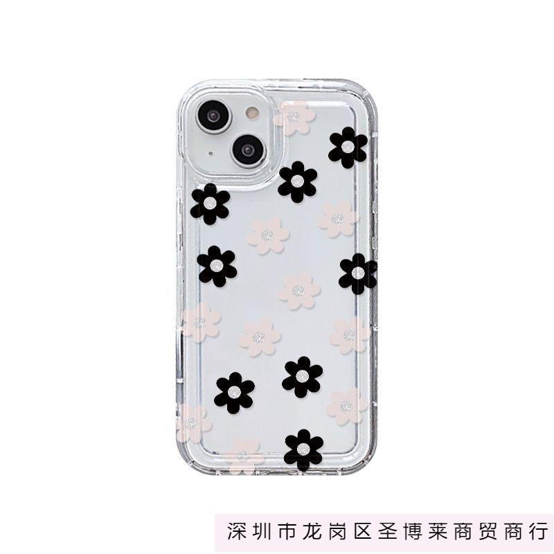 Fresh Flower Apple 15 Mobile Phone Case Iphone14promax Transparent Soft Rubber 13/12/11 All-inclusive Anti-drop XR