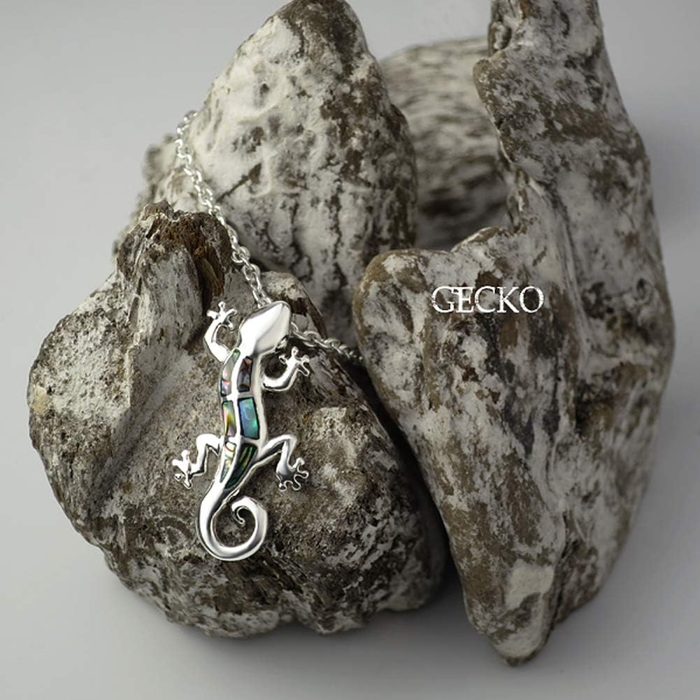 [Shinjuku Gin no Kura] Gecko Lizard Pendant (No Chain) Silver 925 Head Charm Hawaiian Jewelry Shell Gecko