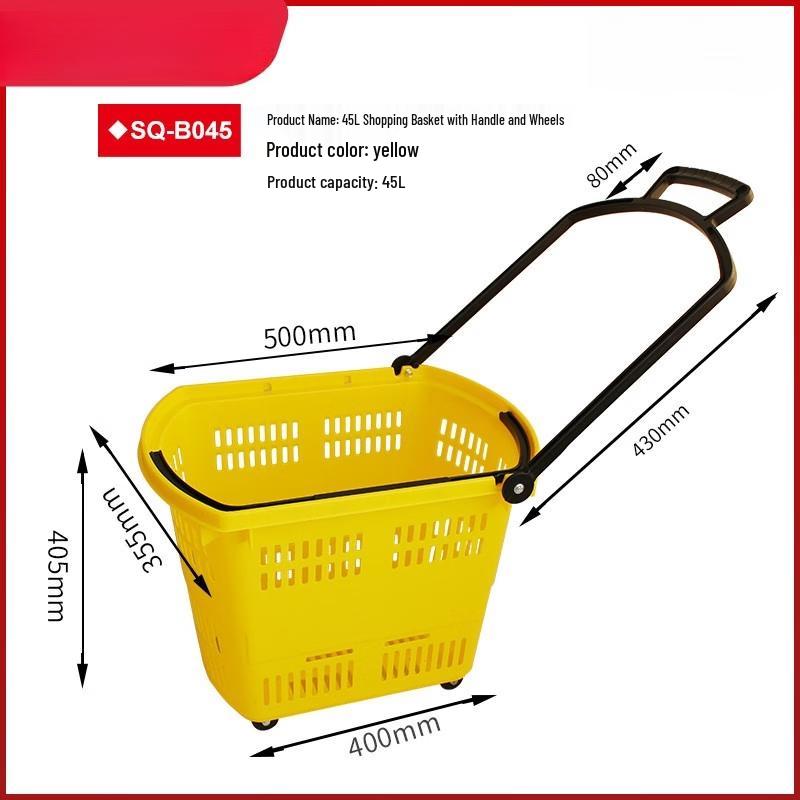 Jundingying 45L Luxury Rolling Shopping Basket