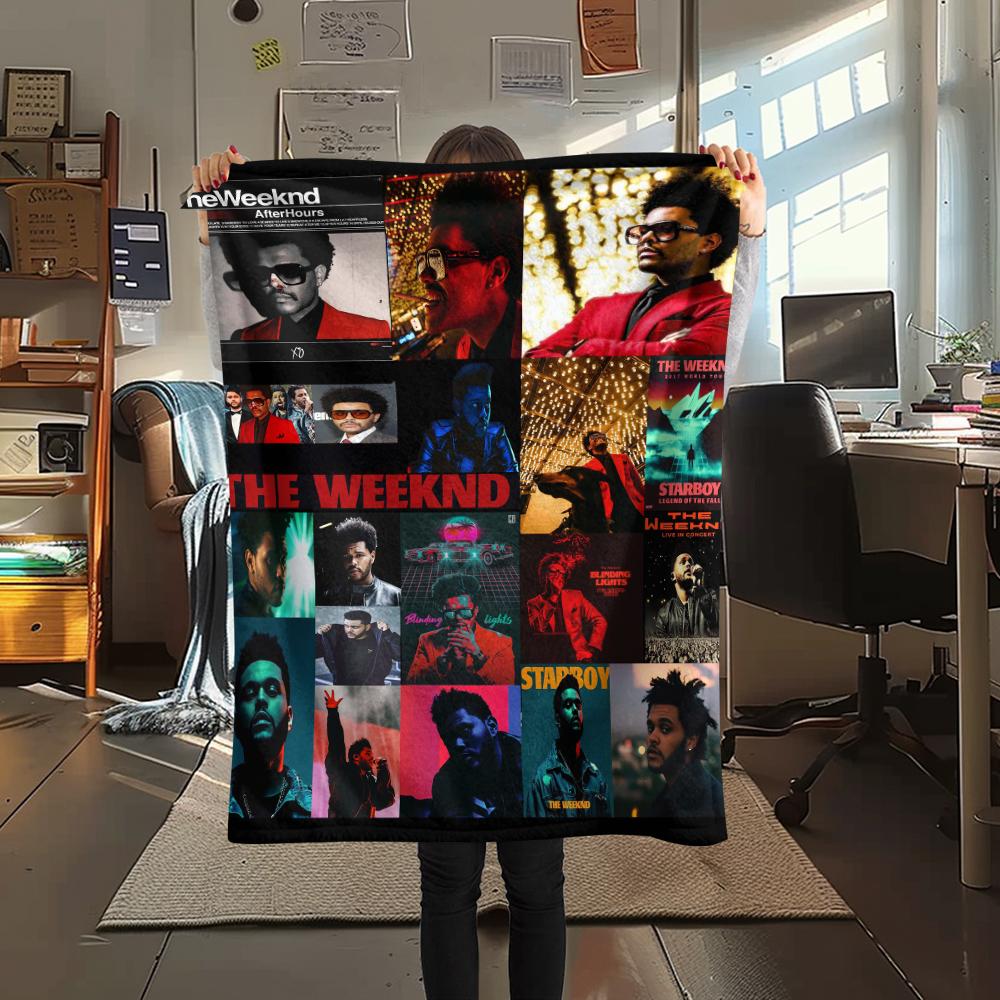 

1Pc the Weeknd Print Flannel Blanket, High quality Comfortable for All Seasons, Home Decor, Warmth and Comfort, Perfect for Gifts 80cm x 120cm