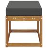 Outdoor Stool Bench Solid Acacia Wood Natural
