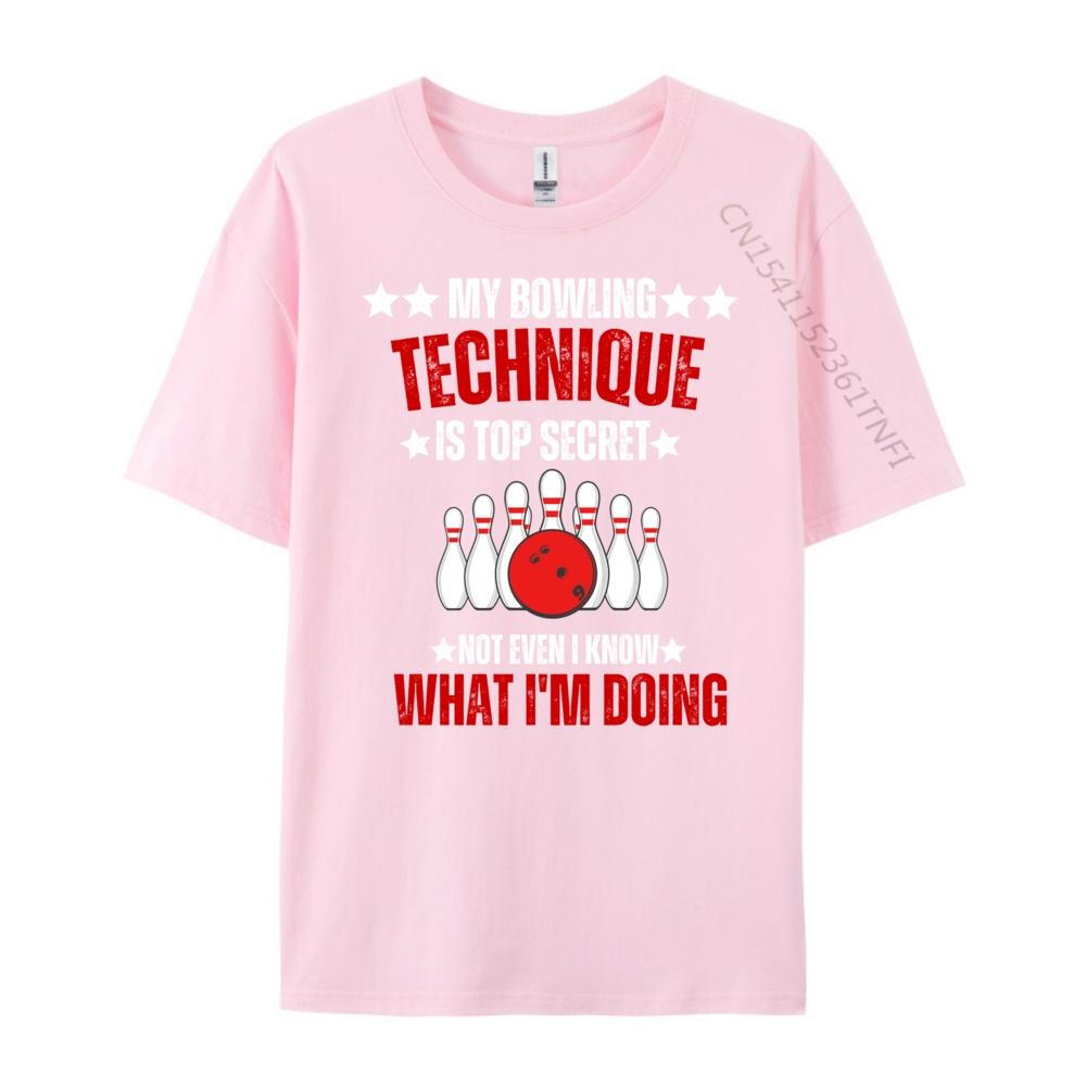 My Bowling Technique Top Secret Bowling Bowler Lovers Black Shirt Graphic Tees Funny Gifts Print Short Sleeve