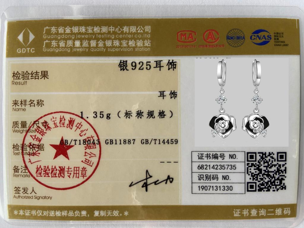 Cercei cu pandantiv floare din argint sterling 925 cu zirconiu AAA, bijuterii de nuntă